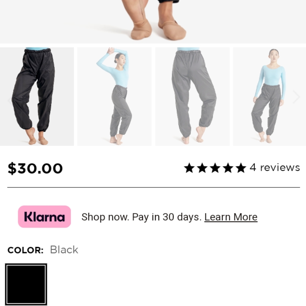Black dance pants